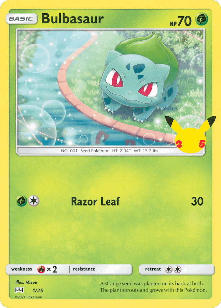 Bulbasaur #1 from McDonald's Collection 2021 - Illustrated by Mizue
