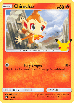 Chimchar Pokémon TCG card art
