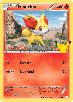 Fennekin Pokémon TCG card art