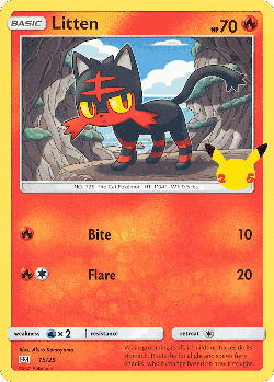 Litten Pokémon TCG card art