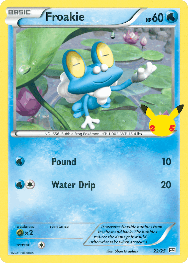 Froakie #22 from McDonald's Collection 2021 - Illustrated by 5ban Graphics