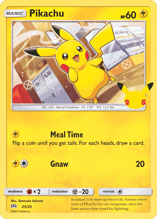 Pikachu 25, McDonald's Collection 2021