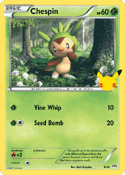 Chespin Pokémon TCG card art