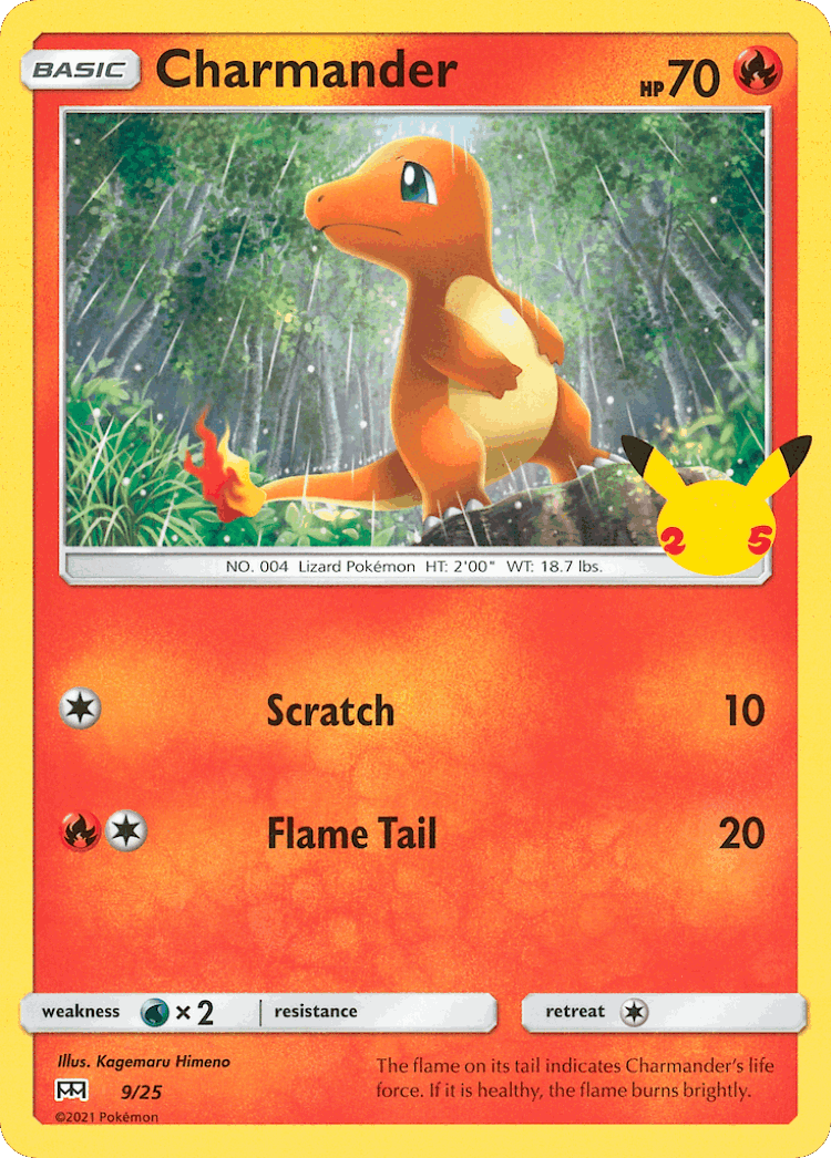 Charmander #9 from McDonald's Collection 2021 - Illustrated by Kagemaru Himeno