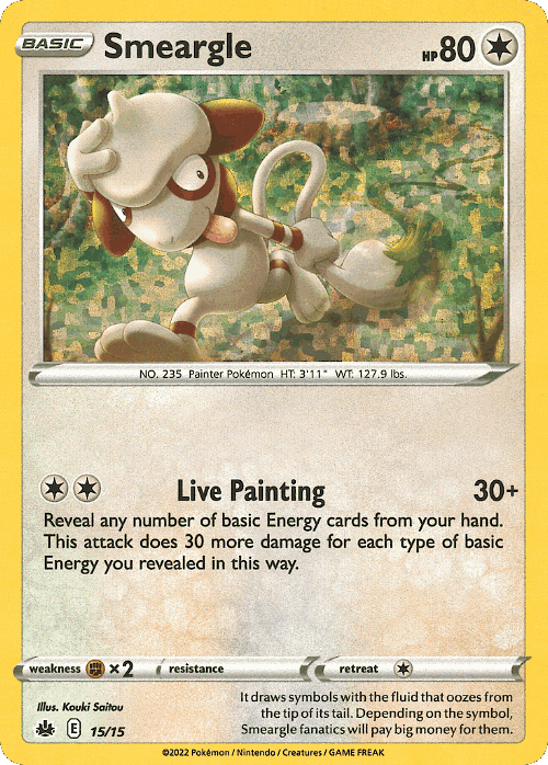 Smeargle 15, McDonald's Collection 2022