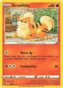 Growlithe Pokémon TCG card art