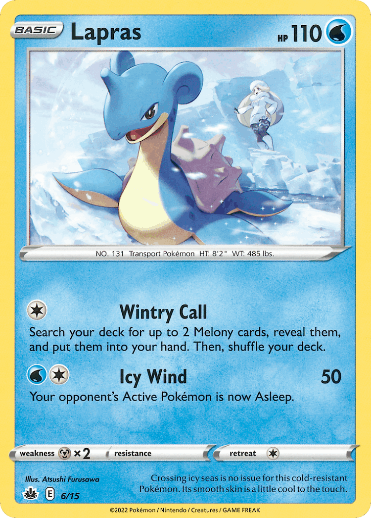 Lapras #6 from McDonald's Collection 2022 - Illustrated by Atsushi Furusawa