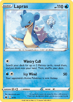 Lapras Pokémon TCG card art