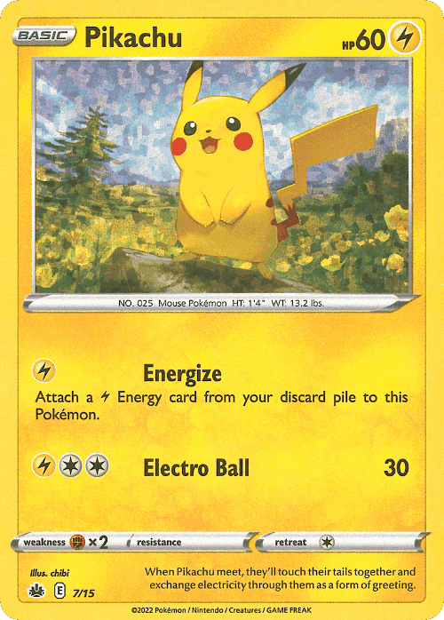 Pikachu card art