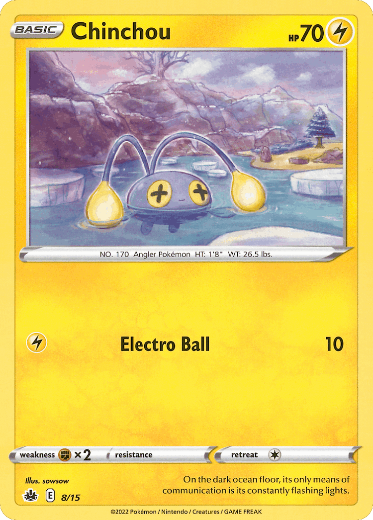 Chinchou #8 from McDonald's Collection 2022 - Illustrated by sowsow