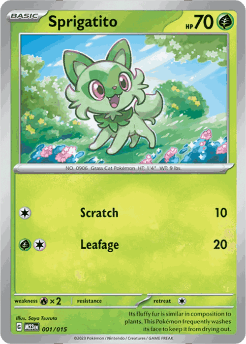 Sprigatito Pokémon TCG card art