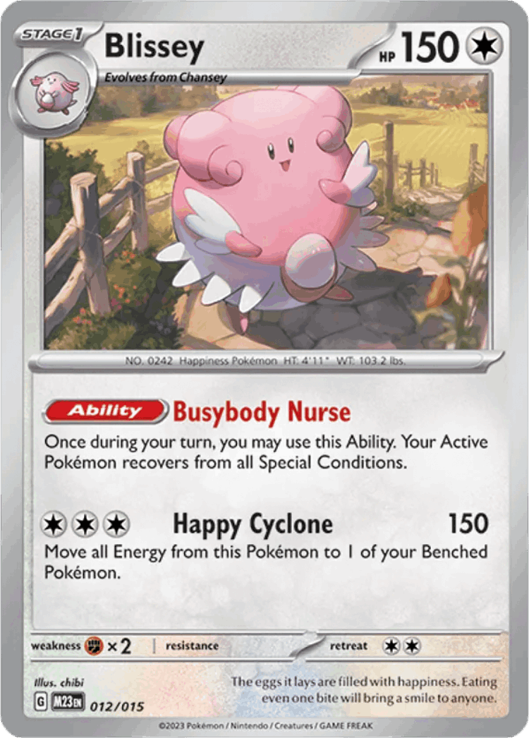 Blissey #12 from McDonald's Collection 2023 - Promo - Illustrated by chibi