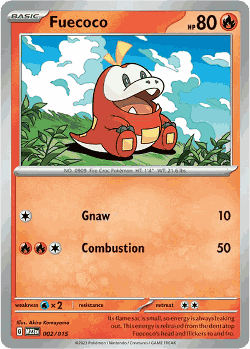 Fuecoco Pokémon TCG card art