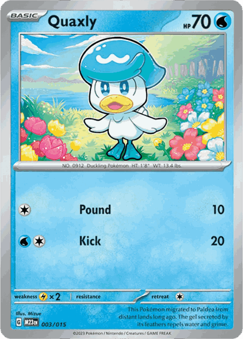 Quaxly Pokémon TCG card art