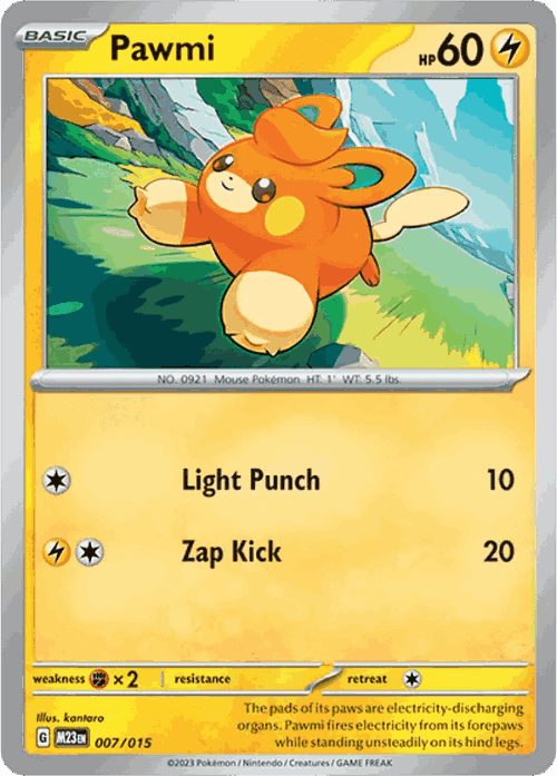 Pawmi Pokémon TCG card art