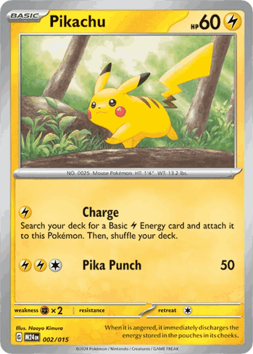 Pikachu Pokémon TCG card art