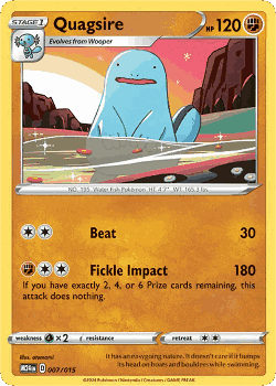 Quaqsire Pokémon TCG card art