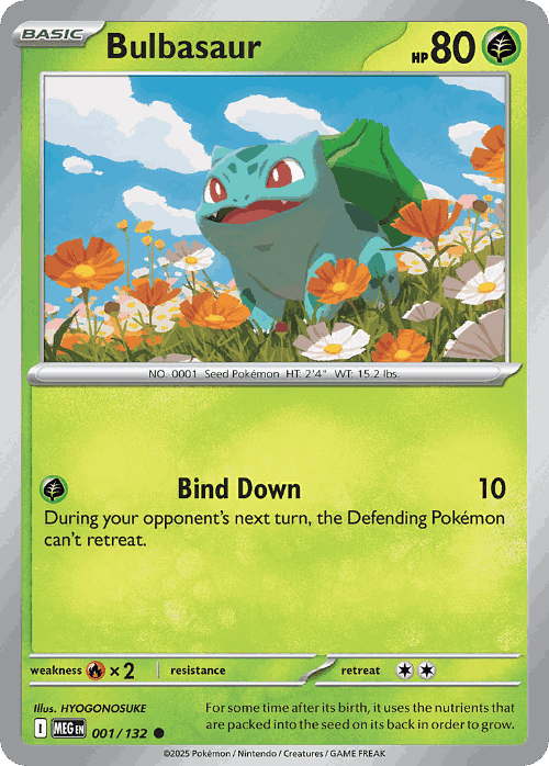 Bulbasaur Pokémon TCG card art