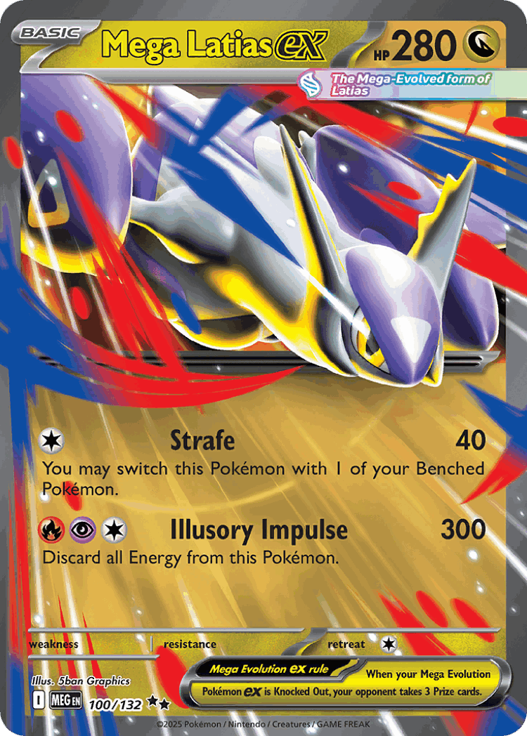Mega Latias ex #100 from Mega Evolution - Double Rare - Illustrated by 5ban Graphics