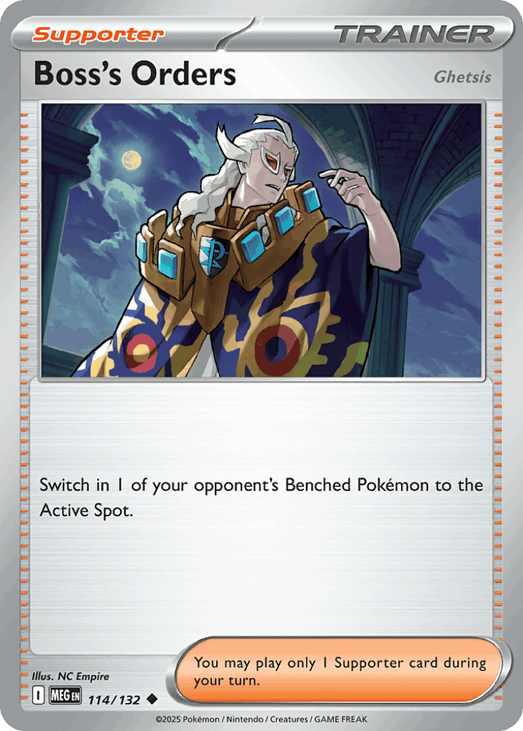Boss's Orders #114 from Mega Evolution - Uncommon - Illustrated by NC Empire