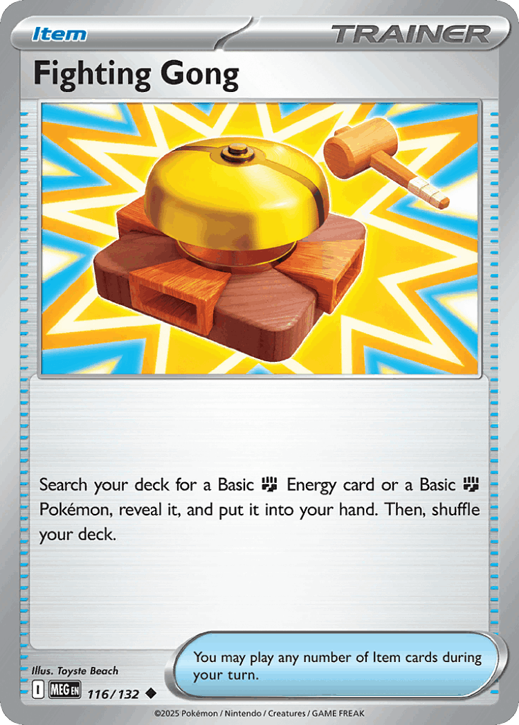 Fighting Gong #116 from Mega Evolution - Uncommon - Illustrated by Toyste Beach