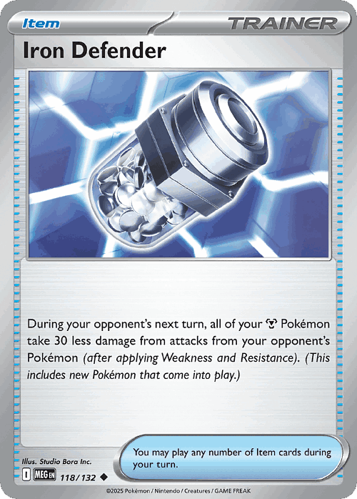 Iron Defender #118 from Mega Evolution - Uncommon - Illustrated by Studio Bora Inc.