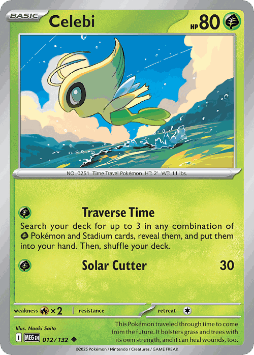 Celebi Pokémon TCG card art
