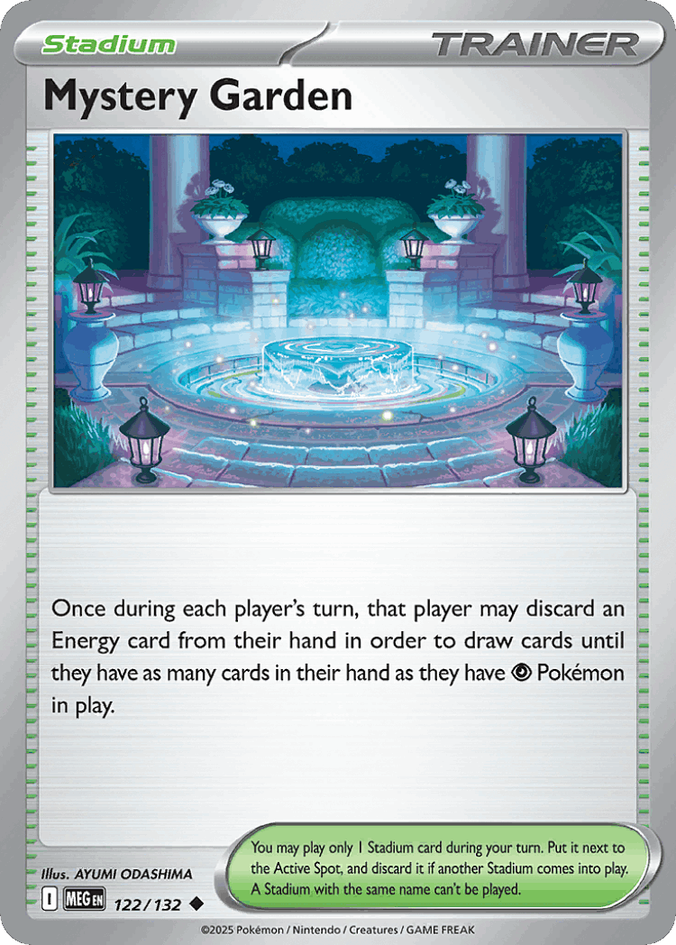 Mystery Garden #122 from Mega Evolution - Uncommon - Illustrated by AYUMI ODASHIMA