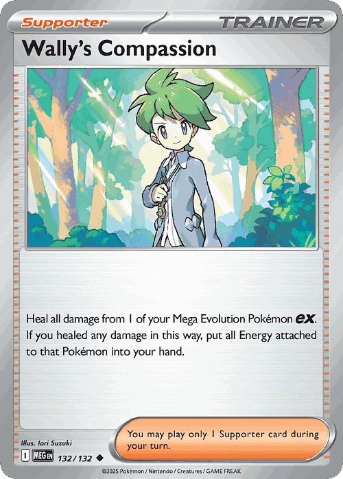 Wally's Compassion #132 from Mega Evolution - Uncommon - Illustrated by Iori Suzuki
