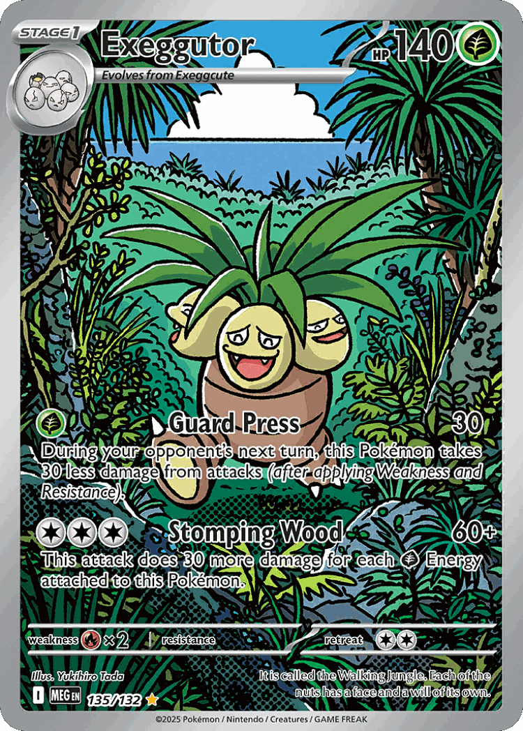 Exeggutor #135 from Mega Evolution - Illustration Rare - Illustrated by Yukihiro Tada