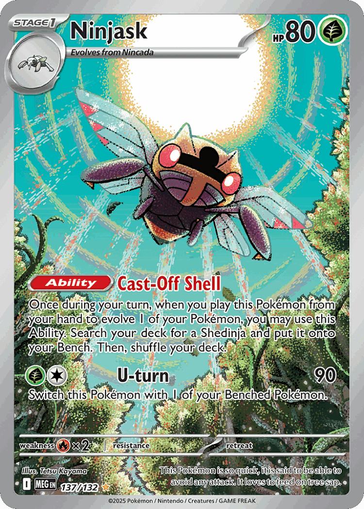 Ninjask #137 from Mega Evolution - Illustration Rare - Illustrated by Tetsu Kayama