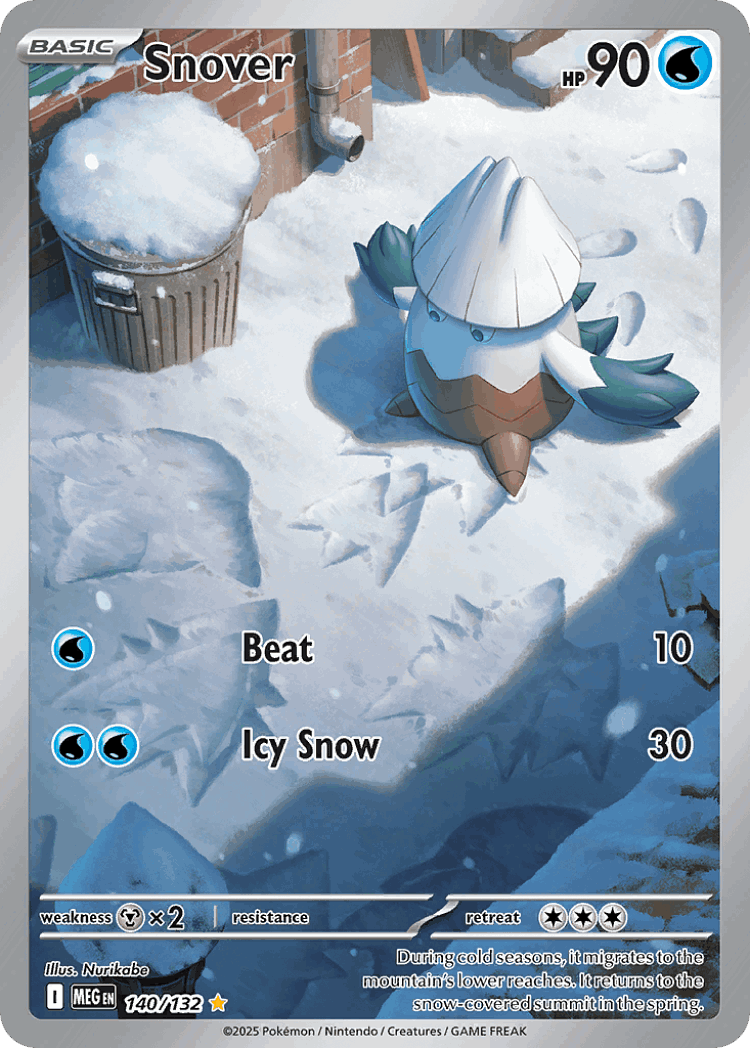 Snover #140 from Mega Evolution - Illustration Rare - Illustrated by Nurikabe