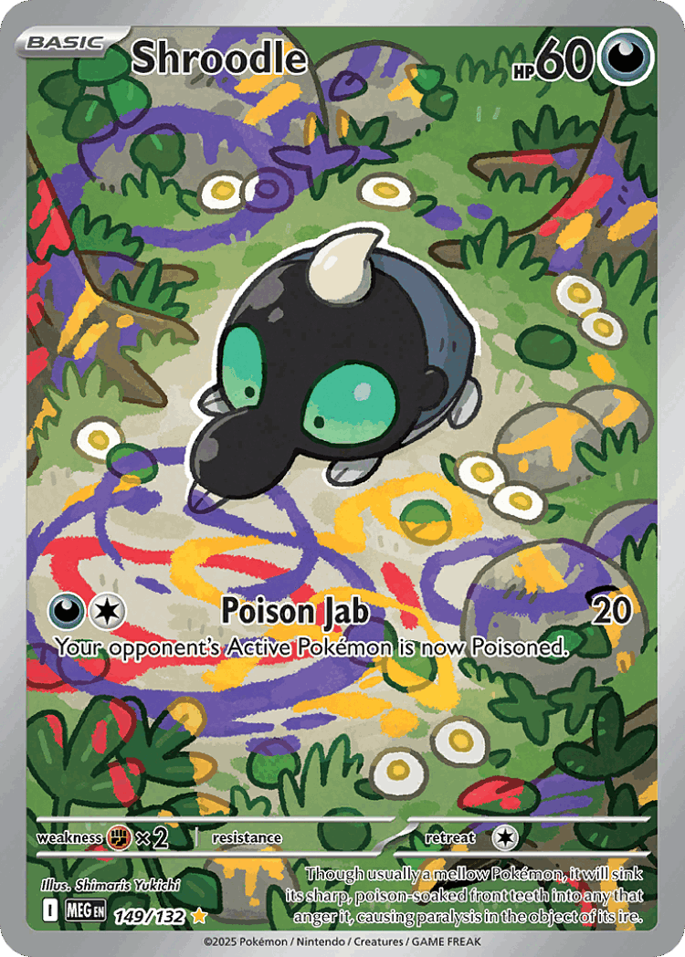 Shroodle #149 from Mega Evolution - Illustration Rare - Illustrated by Shimaris Yukichi