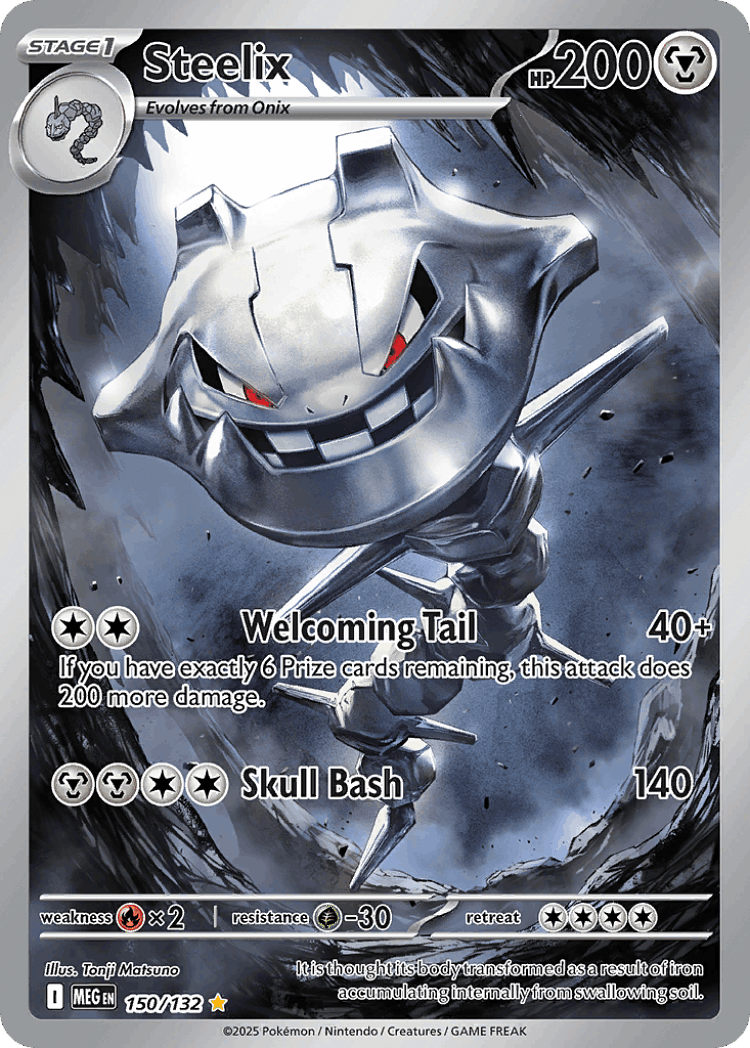 Steelix #150 from Mega Evolution - Illustration Rare - Illustrated by Tonji Matsuno