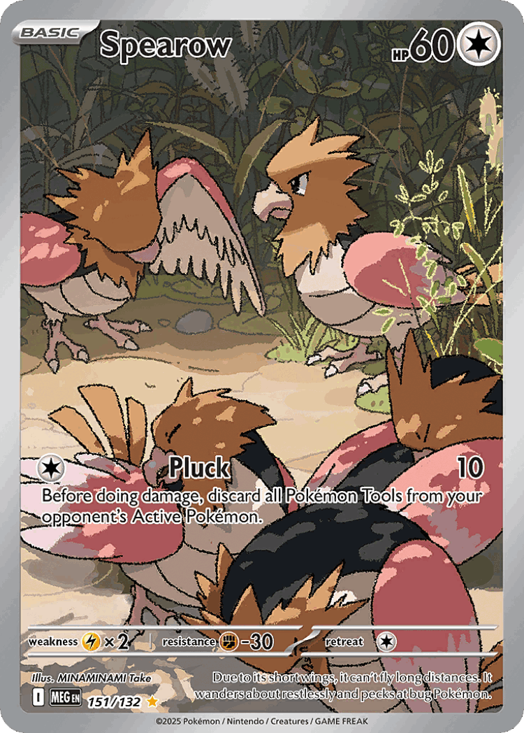 Spearow #151 from Mega Evolution - Illustration Rare - Illustrated by MINAMINAMI Take