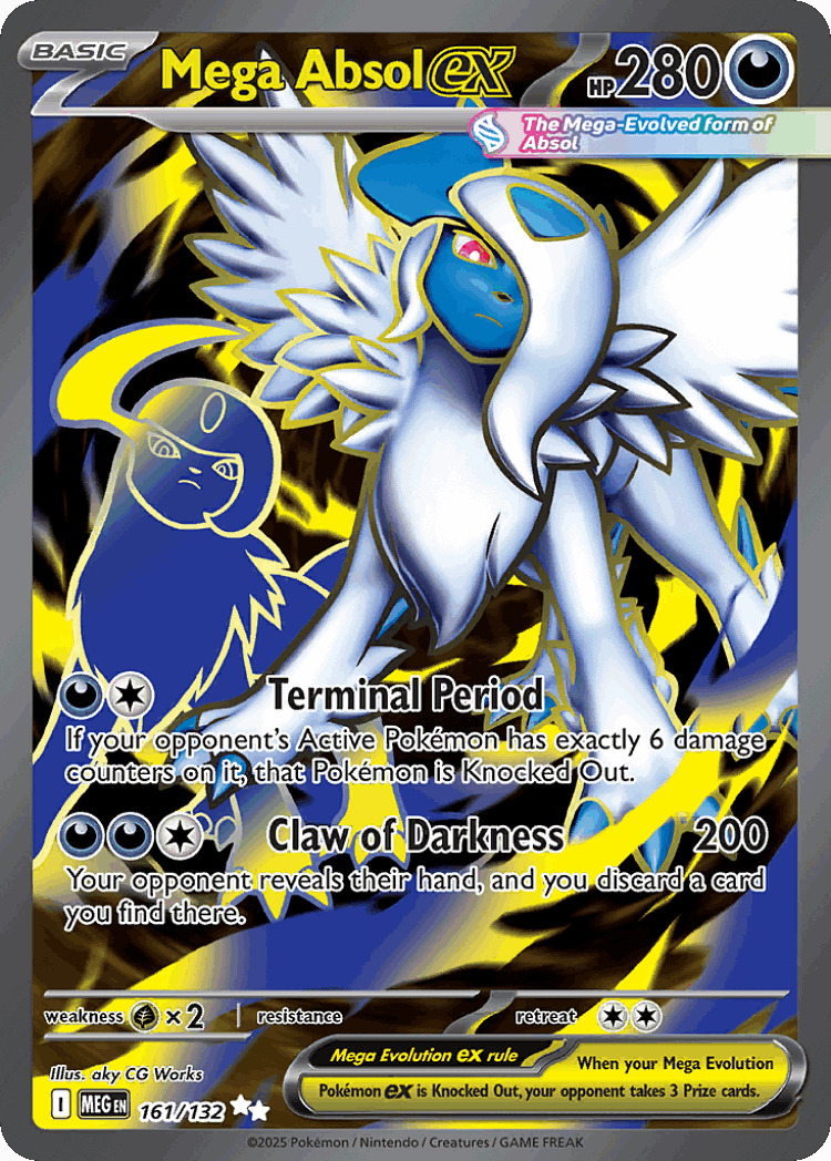 Mega Absol ex #161 from Mega Evolution - Ultra Rare - Illustrated by aky CG Works
