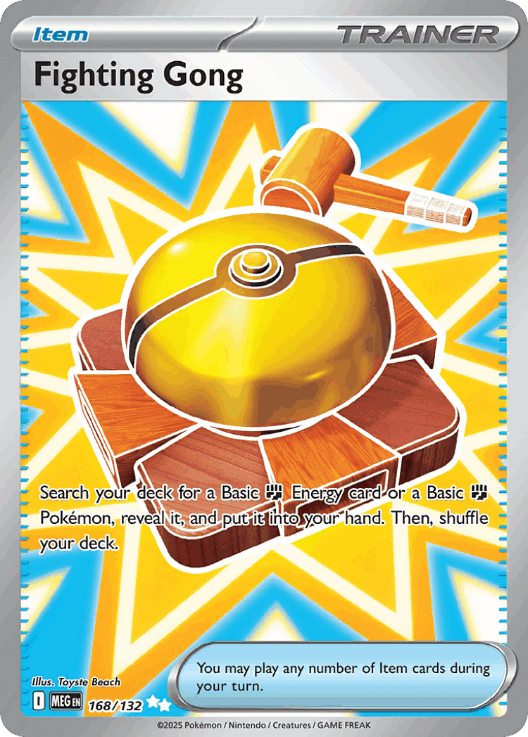 Fighting Gong #168 from Mega Evolution - Ultra Rare - Illustrated by Toyste Beach