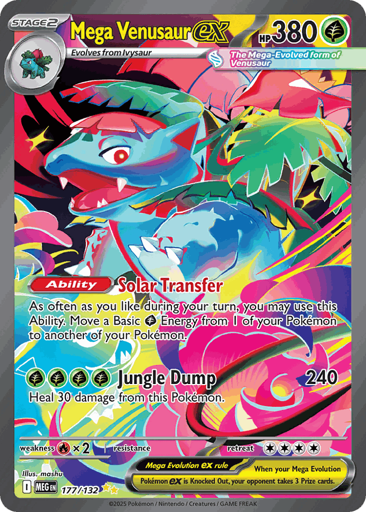 Mega Venusaur ex #177 from Mega Evolution - Special Illustration Rare - Illustrated by mashu