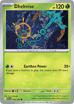 Dhelmise Pokémon TCG card art