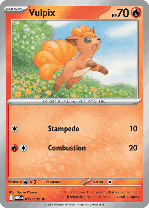 Vulpix Pokémon TCG card art