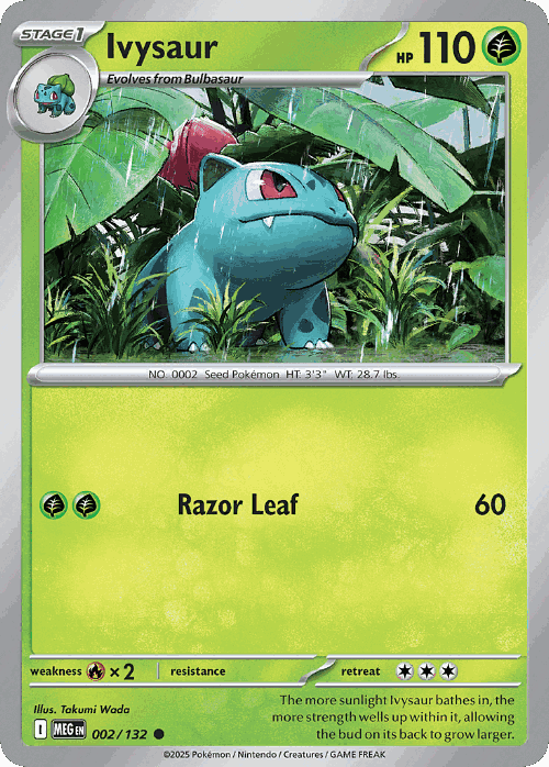 Ivysaur #2 from Mega Evolution - Common - Illustrated by Takumi Wada