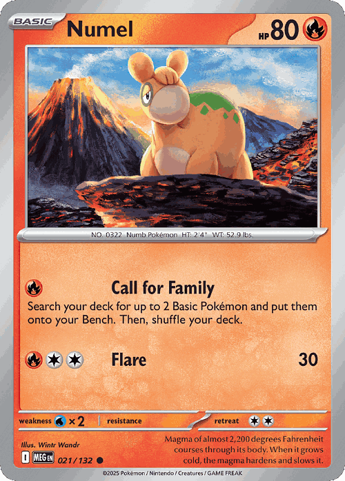 Numel Pokémon TCG card art