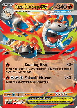 Mega Camerupt ex Pokémon TCG card art