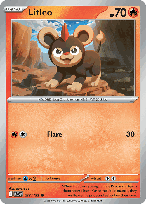 Litleo Pokémon TCG card art