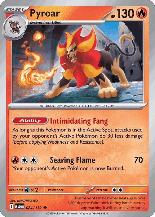 Pyroar Pokémon TCG card art