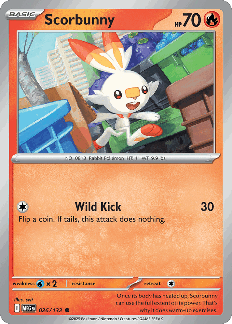 Scorbunny #26 from Mega Evolution - Common - Illustrated by svlt