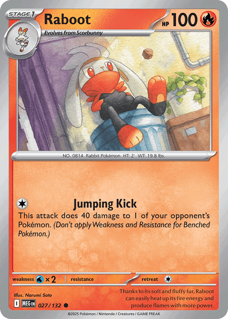 Raboot #27 from Mega Evolution - Common - Illustrated by Narumi Sato