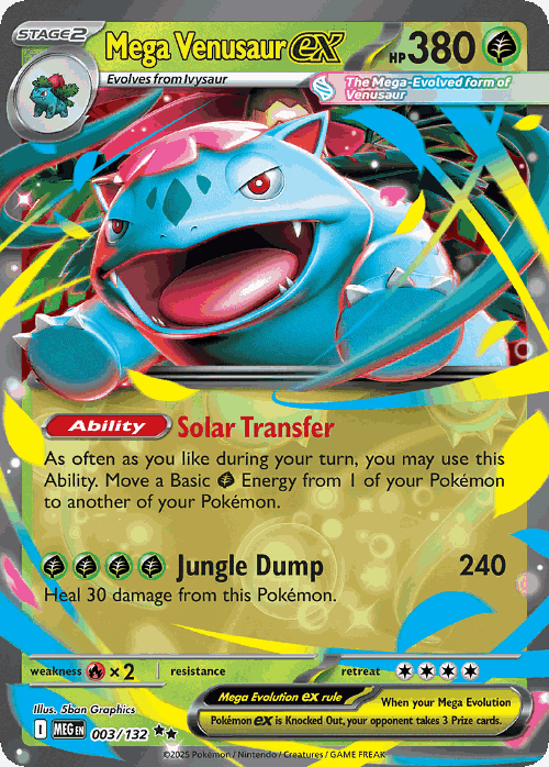 Mega Venusaur ex Pokémon TCG card art