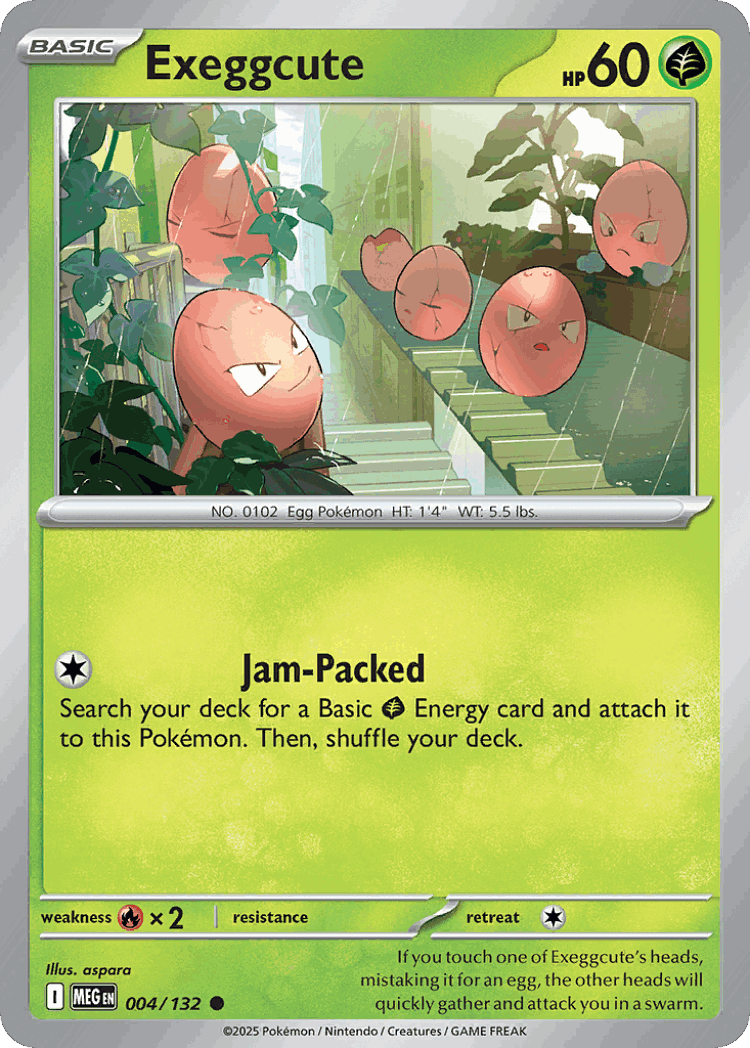 Exeggcute #4 from Mega Evolution - Common - Illustrated by aspara