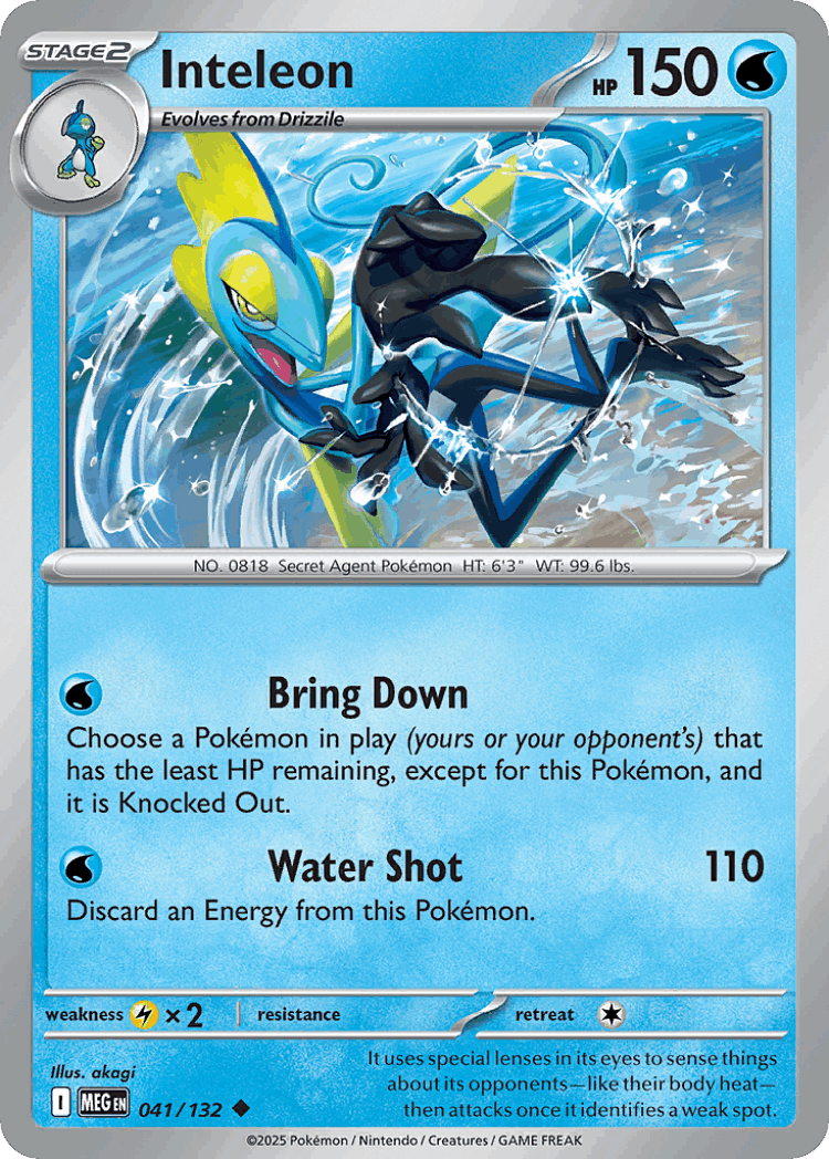 Inteleon #41 from Mega Evolution - Uncommon - Illustrated by akagi